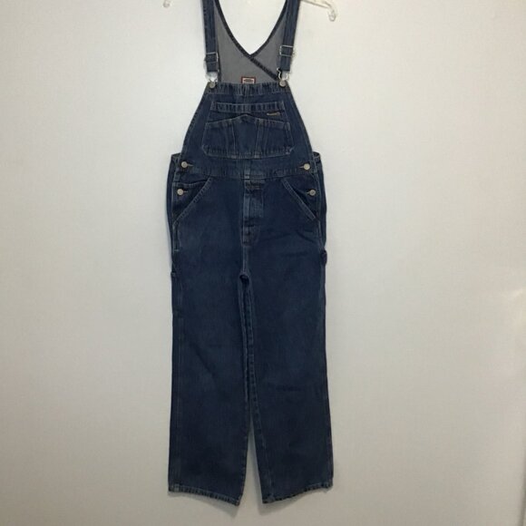 Vintage Old Navy Straight Leg Carpenter Denim Overalls Size 12 - Picture 1 of 10